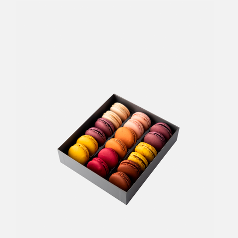 coffret 18 macarons